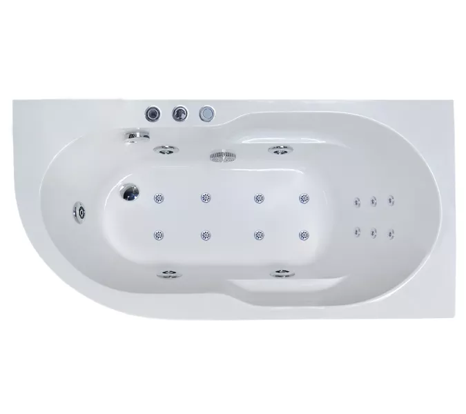 Гидромассажная ванна Royal Bath  AZUR DE LUXE, Выбрать размер: 160x80, Ориентация: правая