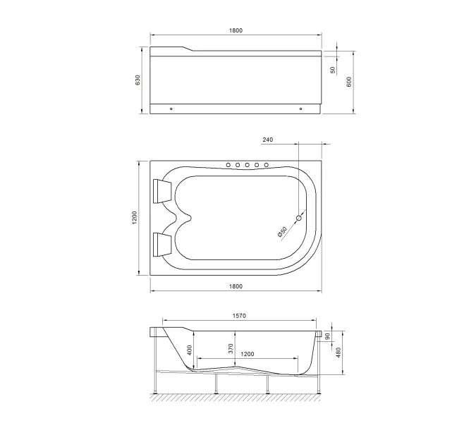 Гидромассажная ванна Royal Bath  NORWAY COMFORT, Ориентация: левая, изображение 2