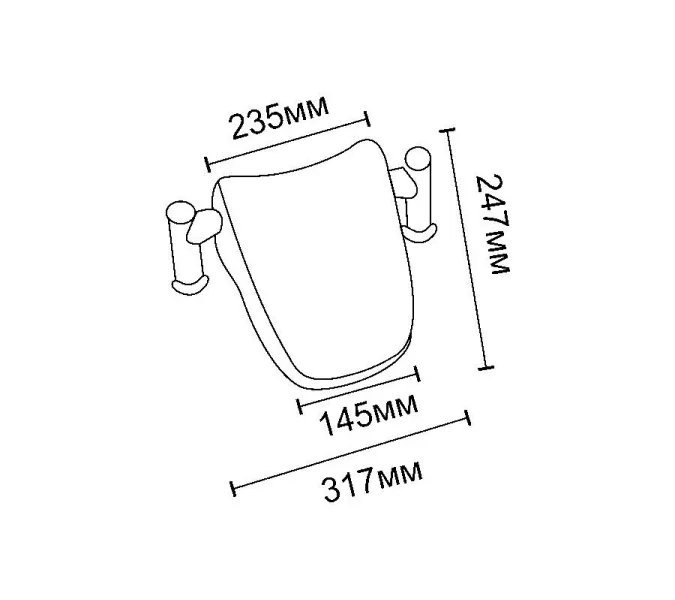Подголовник Royal Bath  SY-2 В на металл. ножках (для TUDOR, FANKE, NORWAY), Цвет*: Серый, изображение 2