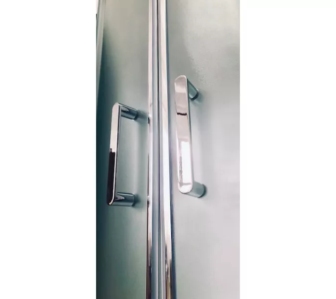 Душевой угол Royal Bath RB 8120BK ассиметричный, Цвет стекла: матовое, Цвет профиля: Хром, Ориентация: правая, изображение 4