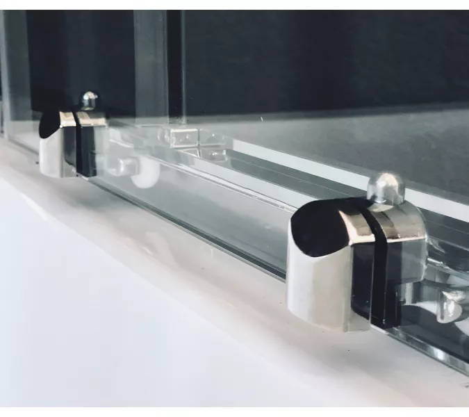 Душевой угол Royal Bath RB BK четверть круга, Цвет стекла: прозрачное, Цвет профиля: Хром, Выбрать размер: 90x90, изображение 4