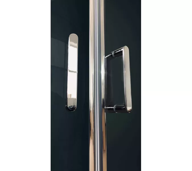 Душевой угол Royal Bath RB 8120BK ассиметричный, Цвет стекла: прозрачное, Цвет профиля: Хром, Ориентация: правая, изображение 5