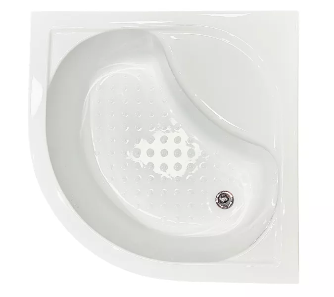 Душевой угол Royal Bath RB BK четверть круга, Цвет стекла: прозрачное, Цвет профиля: Белый, Выбрать размер: 90x90, изображение 4