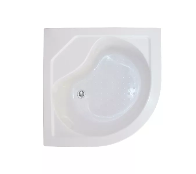 Душевой угол Royal Bath RB BK четверть круга, Цвет стекла: матовое, Цвет профиля: Белый, Выбрать размер: 90x90, изображение 6