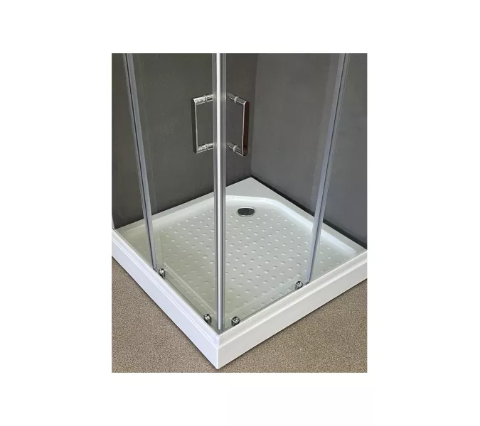 Душевой уголок Royal Bath RB HPD RB HP квадратный, Цвет стекла: прозрачное, Высота поддона: Низкий, Цвет профиля: Белый, Выбрать размер: 90x90, изображение 4