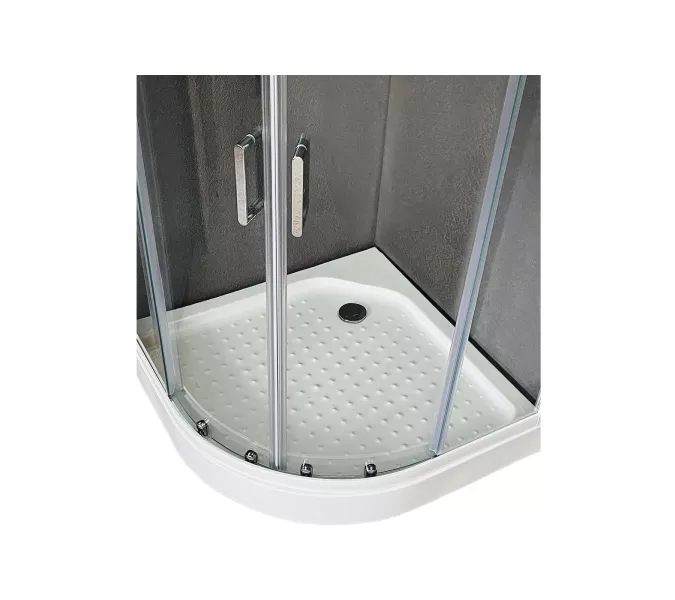 Душевой уголок Royal Bath RB HKD RB HK четверть круга, Высота поддона: Низкий, Цвет профиля (вариация): Белый, Выбрать размер: 90x90, Цвет стекла: прозрачное, изображение 3