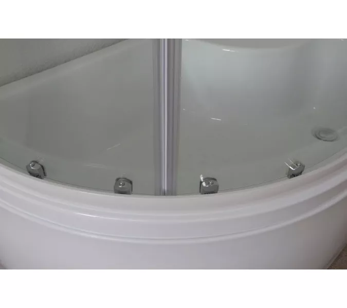 Душевой угол Royal Bath RB 8120BK ассиметричный, Цвет стекла: прозрачное, Цвет профиля: Белый, Ориентация: правая, изображение 4