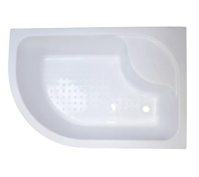 Душевой угол Royal Bath RB 8120BK ассиметричный, Цвет стекла: прозрачное, Цвет профиля: Белый, Ориентация: правая, изображение 5