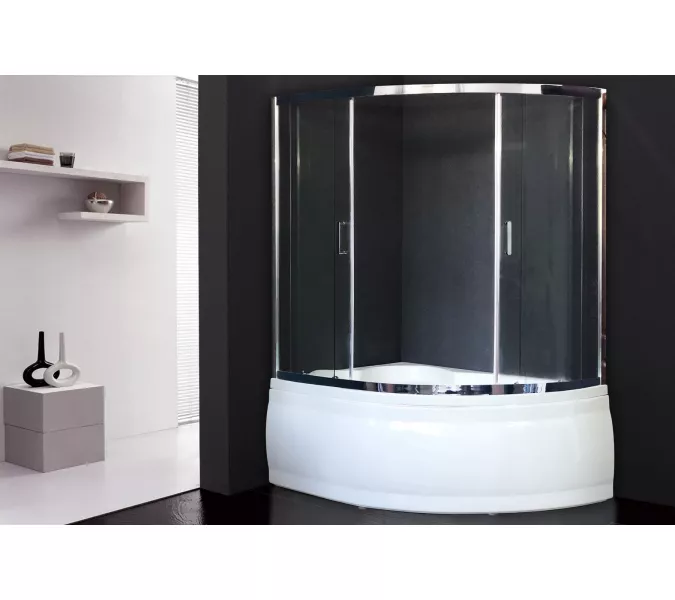 Душевая штора Royal Bath  RB ALP хром, Цвет профиля: хром, Ширина , в см: 170, Цвет стекла: прозрачное, изображение 2