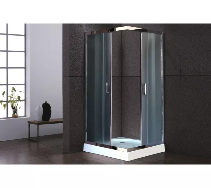 Душевой уголок Royal Bath RB HPD RB HP квадратный, Цвет стекла: матовое, Высота поддона: Низкий, Цвет профиля: Хром, Выбрать размер: 90x90, изображение 3