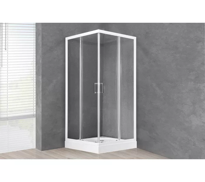 Душевой уголок Royal Bath RB HPD RB HP квадратный, Цвет стекла: прозрачное, Высота поддона: Низкий, Цвет профиля: Белый, Выбрать размер: 90x90, изображение 2