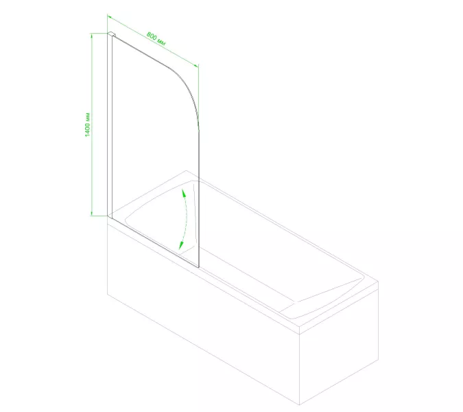 Душевая штора Royal Bath  RB BV814-CH 80х140 (рифленое), изображение 2