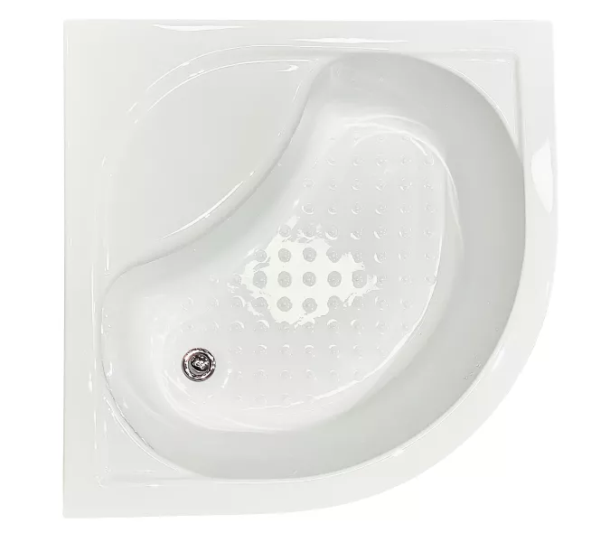 Душевой угол Royal Bath RB BK четверть круга, Цвет стекла: матовое, Цвет профиля: Черный, Выбрать размер: 90x90, изображение 3