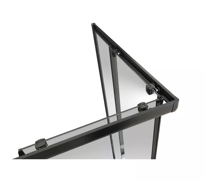 Душевой уголок Royal Bath RB HPD RB HP квадратный, Цвет стекла: прозрачное, Высота поддона: Низкий, Цвет профиля: Черный, Выбрать размер: 90x90, изображение 3