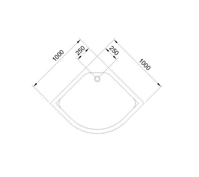 Душевой поддон Royal Bath  RB четверть круга низкий, Тип поддона: Низкий, Выбрать размер: 100x100, изображение 4