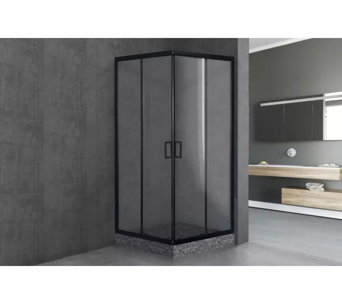 Душевой уголок Royal Bath RB HPD RB HP прямоугольный, Цвет стекла: прозрачное, Высота поддона: Приобретается отдельно, Цвет профиля: Черный, Выбрать размер: 90x80, Ориентация: универсальная, изображение 2