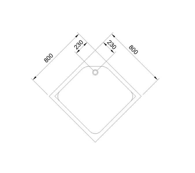 Душевой поддон Royal Bath  RB квадратный, Тип поддона: Низкий, Выбрать размер: 80x80, изображение 4