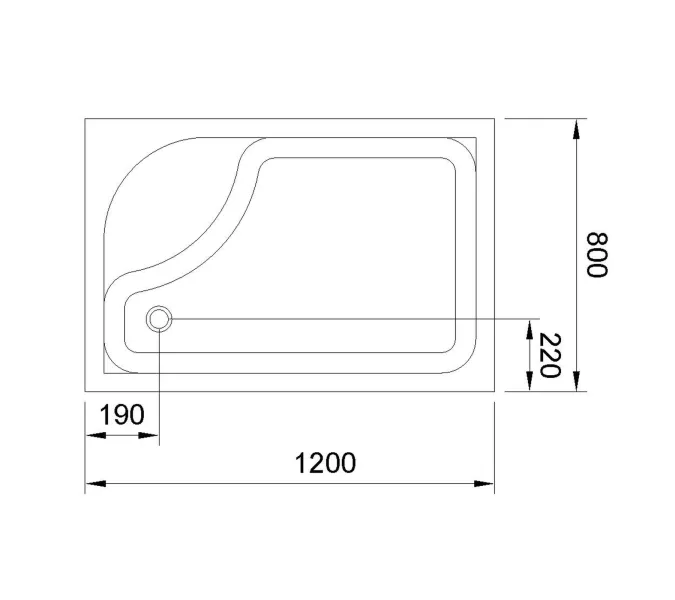Душевой поддон Royal Bath  RB прямоугольный высокий, Выбрать размер: 120*80, Ориентация: левая, изображение 4
