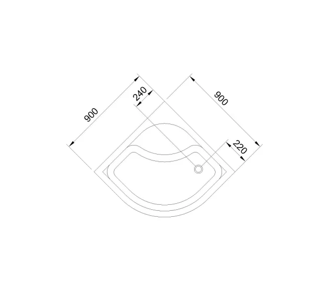 Душевой поддон Royal Bath  RB четверть круга, Тип поддона: Высокий, Выбрать размер: 90x90, изображение 4