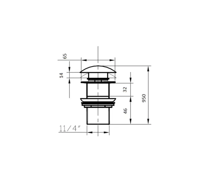 Bronze De Luxe Донный клапан 1002DGM, изображение 2