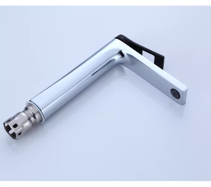 Высокий смеситель на раковину Bronze De Luxe, Выбрать цвет: Хром/черный, изображение 5