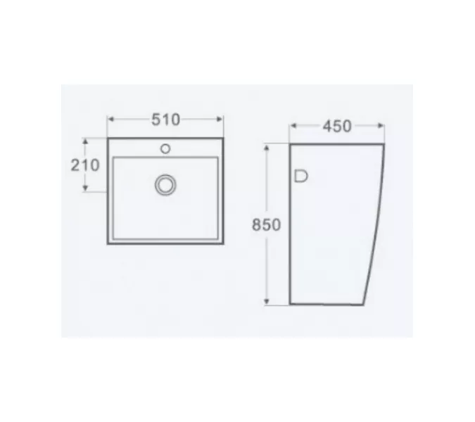 Раковина напольная WeltWasser SK  GELBACH 007 GL-WT, изображение 2