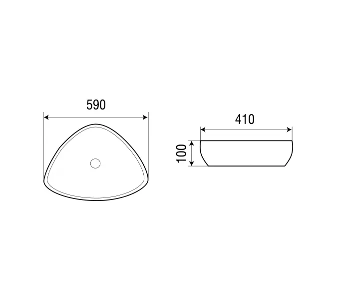 Раковина подвесная WeltWasser ELBACH 1131, Выбрать размер: 590х410х100, изображение 2
