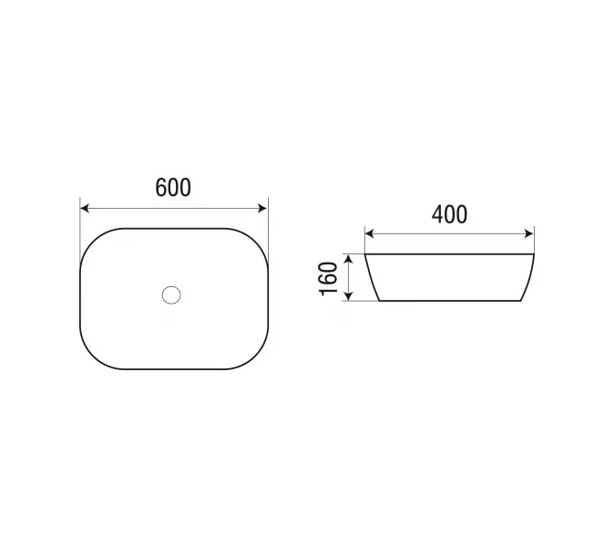 Раковина подвесная WeltWasser ELBACH 21434, Выбрать размер: 610x400x145, изображение 2