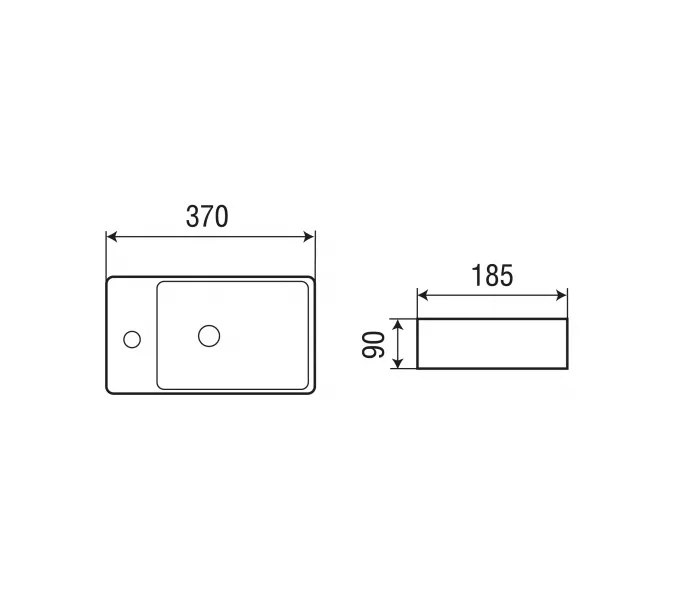 Раковина подвесная WeltWasser SK AISBACH 5092 MW L, Ориентация: левая, изображение 3
