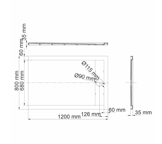 Душевой поддон  WasserKRAFT Wiese 84T, Выбрать размер: 120x80, изображение 5