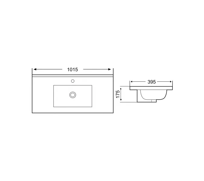 Раковина врезная WeltWasser SK DEILBACH 7517, Выбрать цвет: Белый глянец, Выбрать размер: 1015х395х175, изображение 4