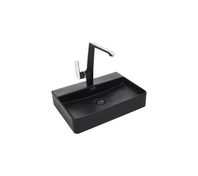 Раковина накладная WeltWasser SK ELBACH 2173 MB, Выбрать цвет: Матовая черная