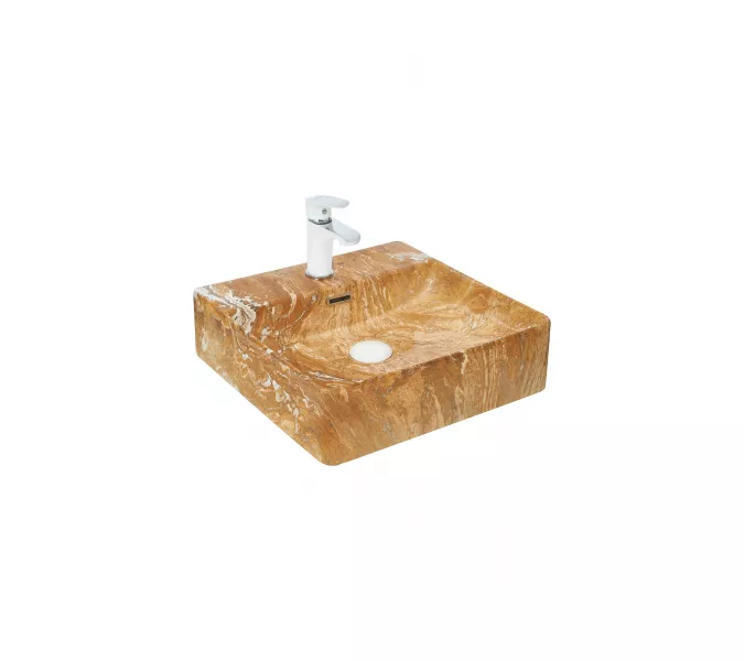 Раковина накладная WeltWasser SK ELBACH 2177 M846, Выбрать цвет: Мрамор черная с белым