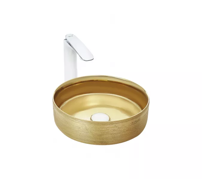 Раковина накладная WeltWasser SK ELBACH 3134, Выбрать цвет: Золотистая