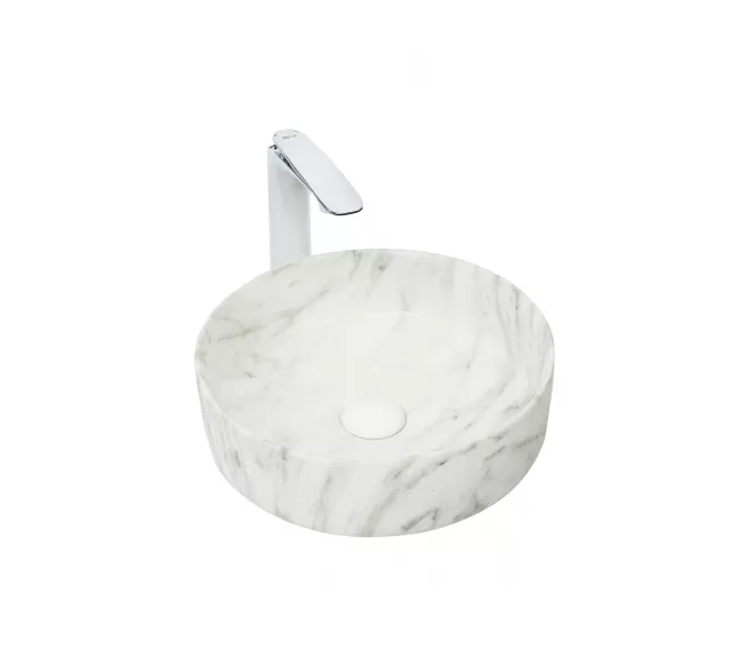 Раковина накладная WeltWasser SK ELBACH 3134, Выбрать цвет: Мрамор белая с серым