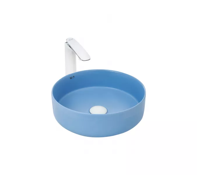 Раковина накладная WeltWasser SK ELBACH 3134, Выбрать цвет: Матовая голубая