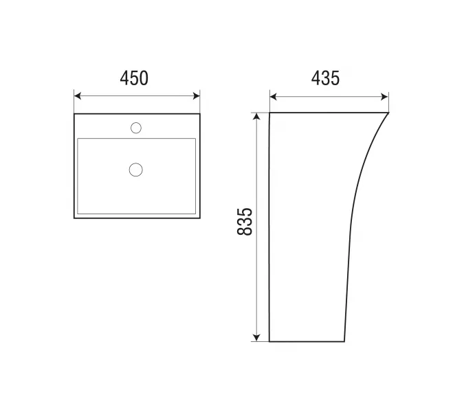 Раковина напольная WeltWasser SK ROTBACH 007 GL-WT, изображение 4