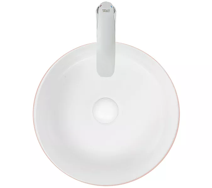 Раковина накладная WeltWasser SK ELBACH 3134, Выбрать цвет: Розовая белая, изображение 3