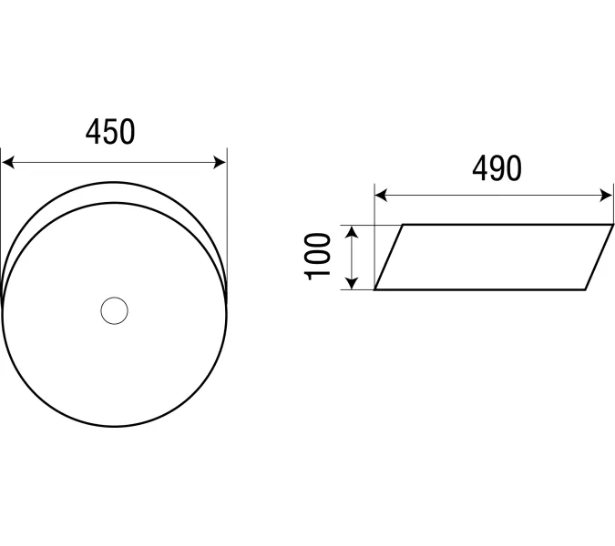 Раковина подвесная WeltWasser ELBACH 3265, Выбрать размер: 450x490x100, изображение 2