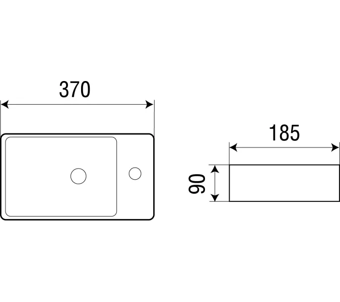 Раковина подвесная WeltWasser AISBACH 5092L, Ориентация: правая, изображение 2