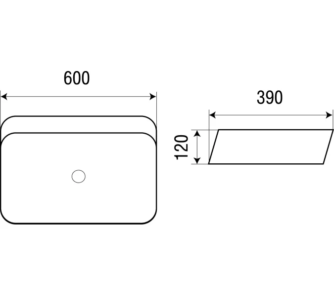 Раковина подвесная WeltWasser ELBACH 22434, Выбрать размер: 600x390x120, изображение 2