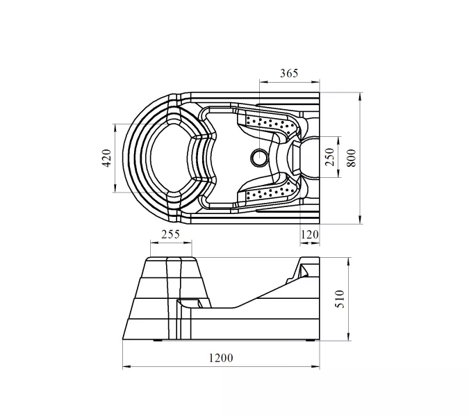 Ванна акриловая для омовения RADOMIR ВУДУ 120х80, изображение 6