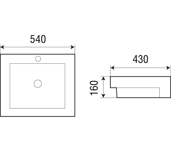 Раковина подвесная WeltWasser DEILBACH 4012, Выбрать размер: 520х430х160, изображение 2