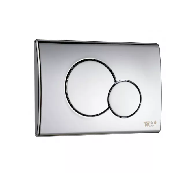Кнопка смыва нажимная для инсталляции WeltWasser MARBERG 507 RD круглая, Выбрать цвет: Хром глянцевый