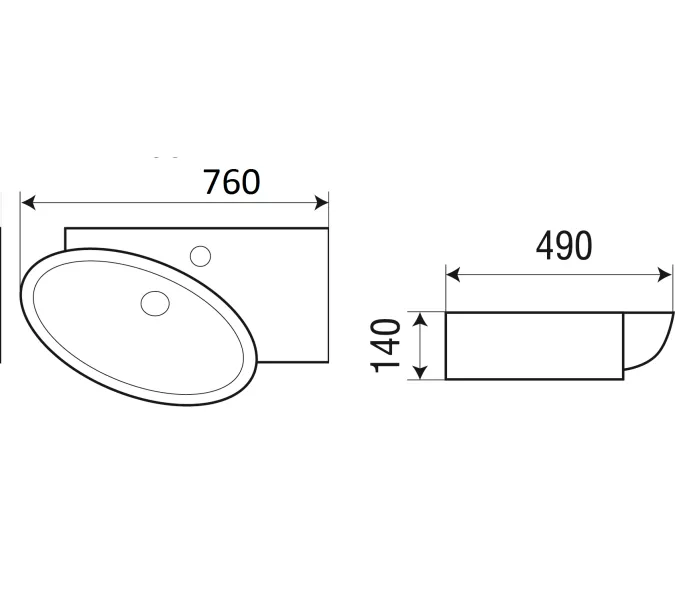 Раковина подвесная WeltWasser AISBACH 5093, Ориентация: правая, изображение 2