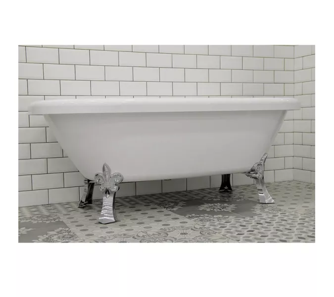 Ванна акриловая RADOMIR Леонесса на ножках Лилия хром 175х80, Выбрать цвет: Хром, изображение 7