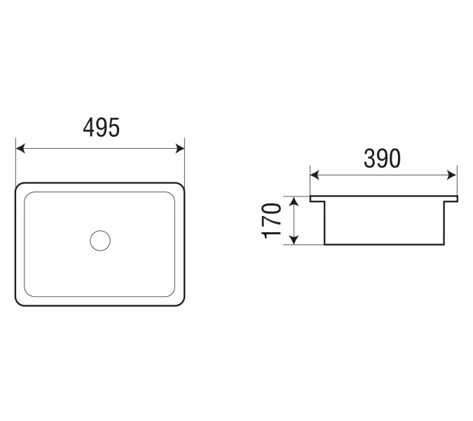 Раковина врезная WeltWasser SK DEILBACH 6068, изображение 4