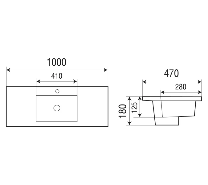 Раковина врезная WeltWasser SK DEILBACH 7505, Выбрать размер: 1000х470х180, изображение 4