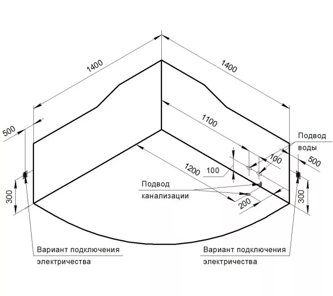 Ванна акриловая Radomir Сорренто, Выбрать размер: 140x140, изображение 19
