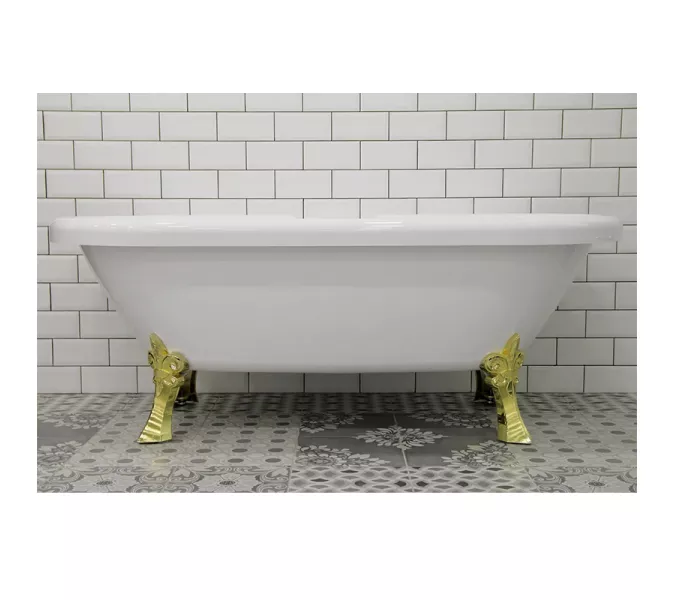 Ванна акриловая  RADOMIR Леонесса на ножках Лилия золото 175х80, Выбрать цвет: Золото, изображение 7